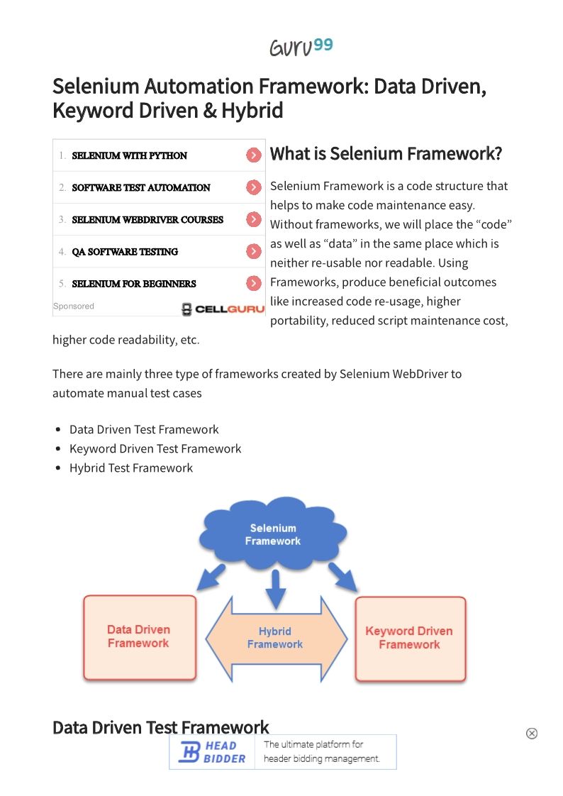 Automation Framework Types & Usage-Ext