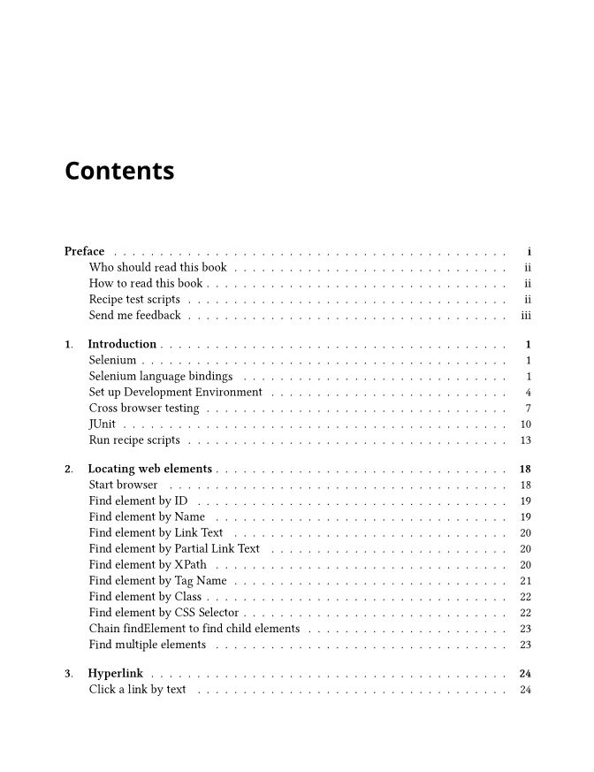 Selenium WebDriver Recipes in Java