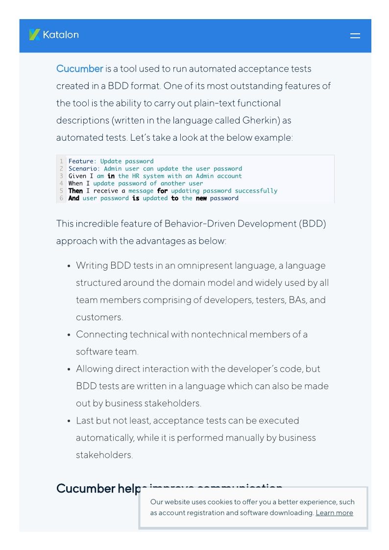 Automation Testing with Cucumber BDD in Agile Teams - Edoc4