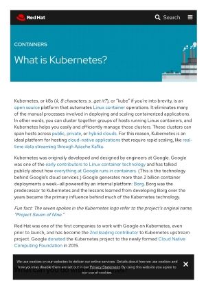 What is Kubernetes Redhat H29