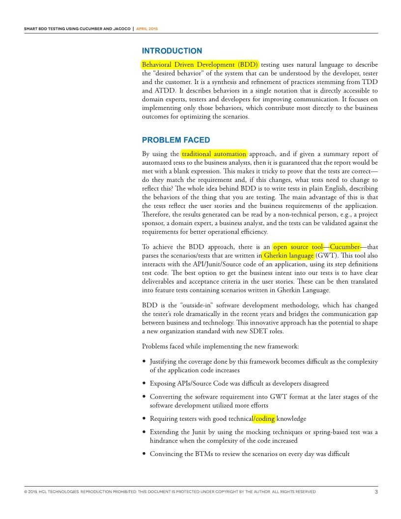 Smart BDD Testing Using Cucumber Doc4