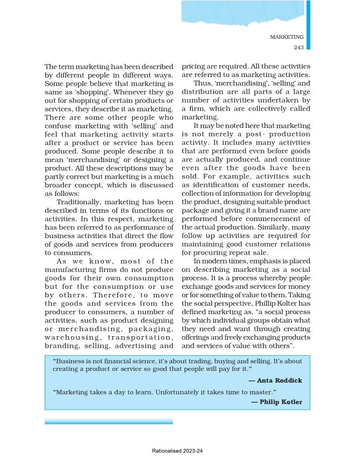 Financial marketing -internal