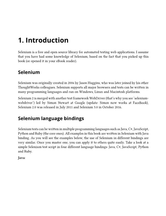 Selenium WebDriver Recipes in Java