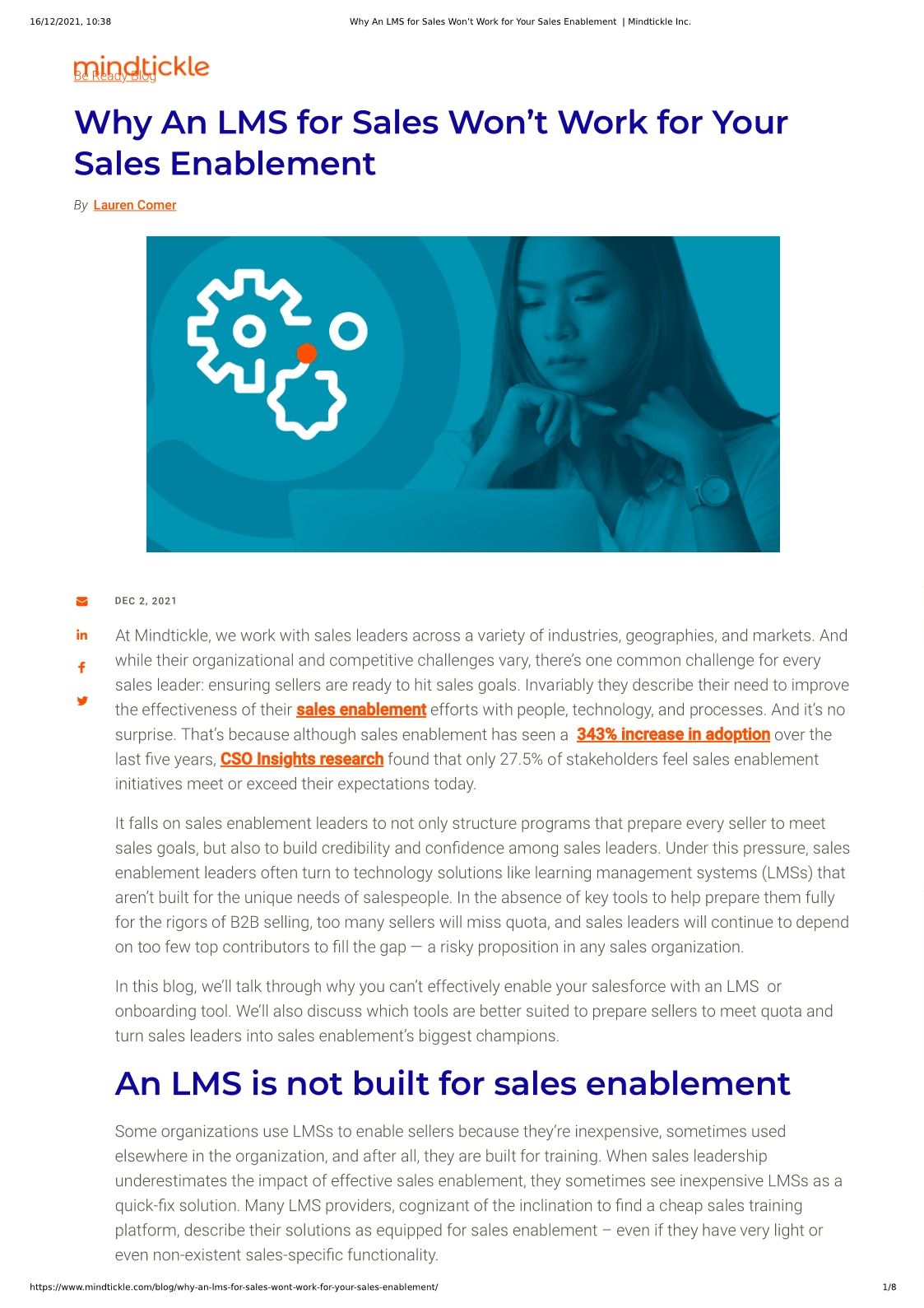 Why An LMS for Sales Won&rsquo;t Work for Your Asset