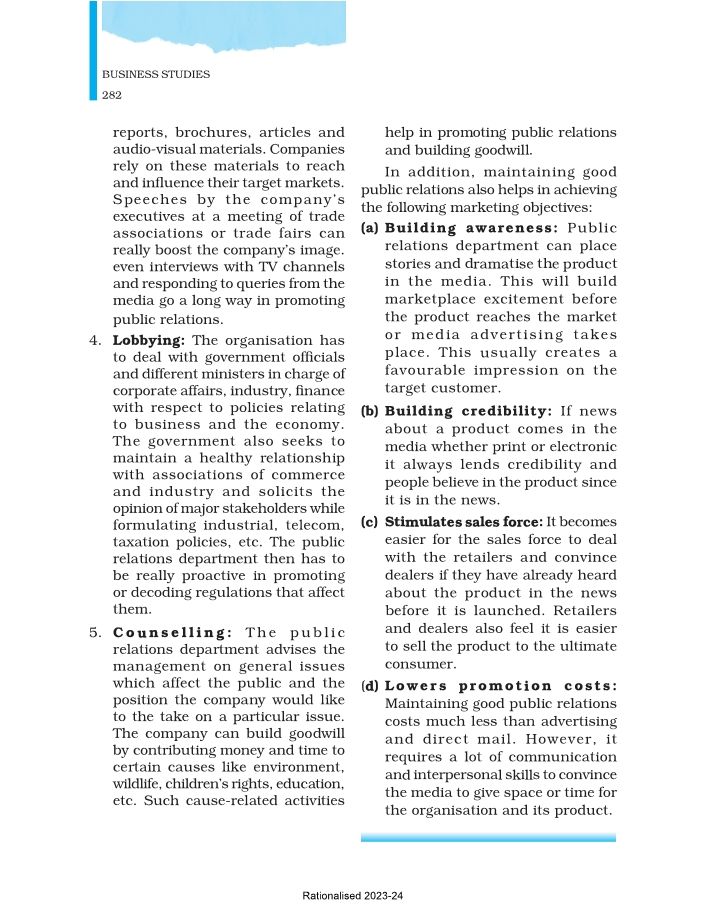 Financial marketing -internal