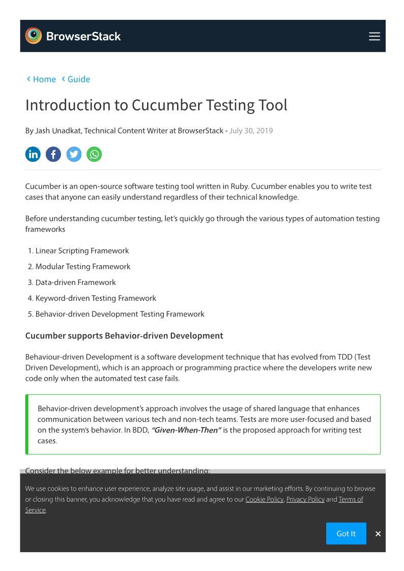 Introduction to Cucumber Testing Tool - Edoc5