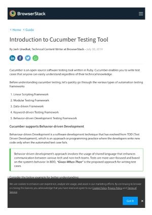 Introduction to Cucumber Testing Tool - Edoc5