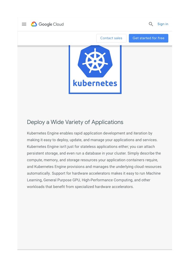 Google KUBERNETES ENGINE -H2 Title