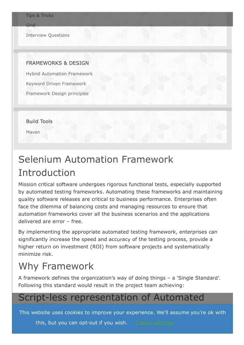Automation Framework - Selenium-Ext