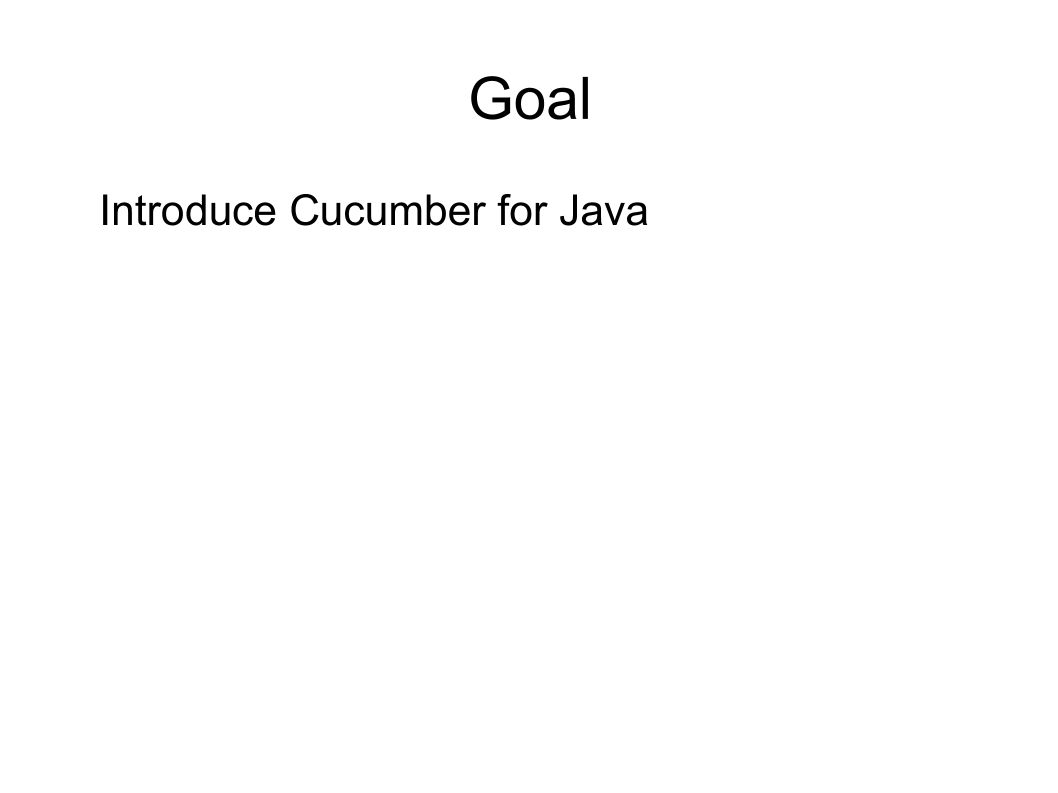 Behaviour Driven Development with Cucumber for Java - Doc2