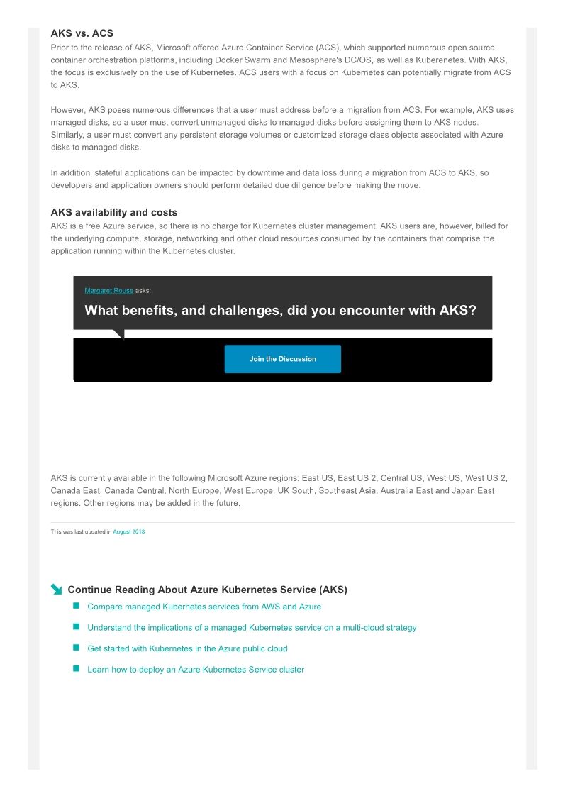 Azure Kubernetes Service (AKS) -H1