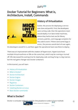 Docker Tutorial for Beginners: What is, Architecture, Install, Commands History of Virtualization -Ext_Doc2