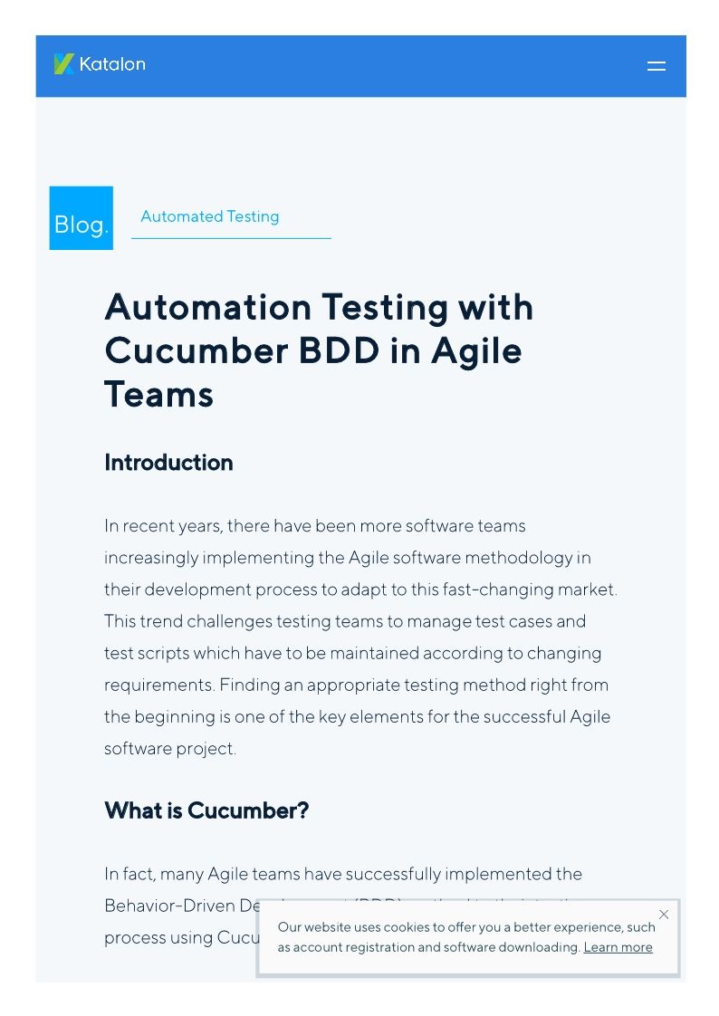 Automation Testing with Cucumber BDD in Agile Teams - Edoc4